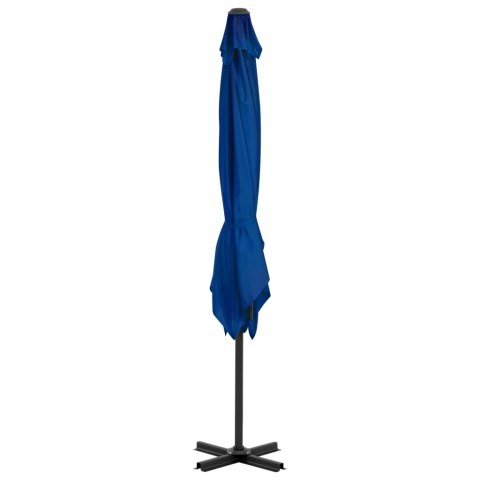 Parasol wiszący z aluminiowym słupkiem, 250x250 cm, niebieski Parasol wiszący z aluminiowym słupkiem, 250x250 cm, niebieski
