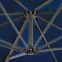  Parasol wiszący z aluminiowym słupkiem, 250x250 cm, niebieski