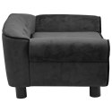 VidaXL Sofa dla psa, ciemnoszara, 72x45x30 cm, pluszowa