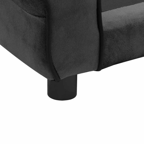 Sofa dla psa, ciemnoszara, 72x45x30 cm, pluszowa Sofa dla psa, ciemnoszara, 72x45x30 cm, pluszowa