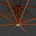  Wiszący parasol z drewnianym słupkiem, 400x300 cm, antracytowy