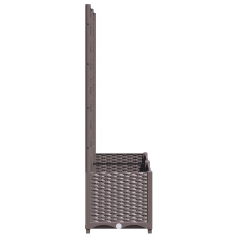 Donica ogrodowa z kratką, brązowa, 80x40x136 cm, PP Donica ogrodowa z kratką, brązowa, 80x40x136 cm, PP