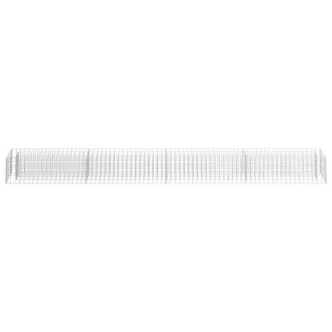 Podwyższona donica gabionowa, galwanizowana stal, 360x30x30 cm Podwyższona donica gabionowa, galwanizowana stal, 360x30x30 cm