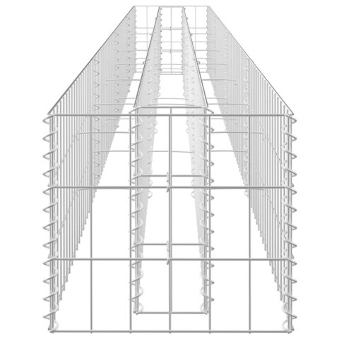 Podwyższona donica gabionowa, galwanizowana stal, 360x30x30 cm Podwyższona donica gabionowa, galwanizowana stal, 360x30x30 cm