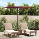  Parasol ogrodowy na aluminiowym słupku, 2x1,5 m, bordowy