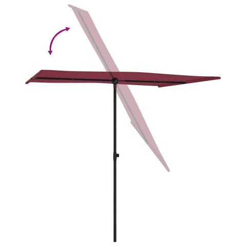 Parasol ogrodowy na aluminiowym słupku, 2x1,5 m, bordowy Parasol ogrodowy na aluminiowym słupku, 2x1,5 m, bordowy