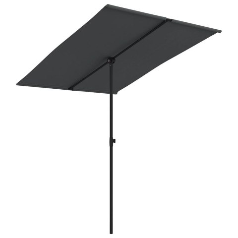 Parasol ogrodowy na aluminiowym słupku, 2x1,5 m, czarny Parasol ogrodowy na aluminiowym słupku, 2x1,5 m, czarny
