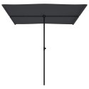  Parasol ogrodowy na aluminiowym słupku, 2x1,5 m, czarny