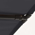  Parasol ogrodowy na aluminiowym słupku, 2x1,5 m, czarny