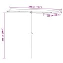  Parasol ogrodowy na aluminiowym słupku, 2x1,5 m, piaskowy