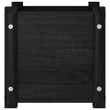  Donice ogrodowe, 2 szt., czarne, 31x31x31 cm, sosnowe