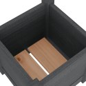  Donice ogrodowe, 2 szt., szare, 31x31x31 cm, sosnowe