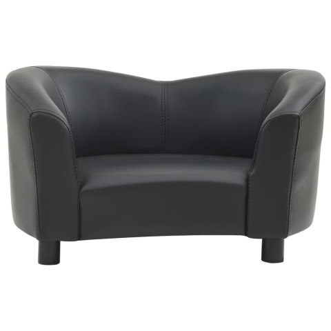 Sofa dla psa, czarna, 67x41x39 cm, sztuczna skóra Sofa dla psa, czarna, 67x41x39 cm, sztuczna skóra