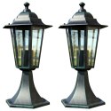  Lampy ogrodowe, 2 szt., ciemnozielone/czarne, aluminium