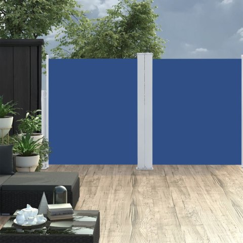 Zwijana markiza boczna, 140 x 600 cm, niebieska Zwijana markiza boczna, 140 x 600 cm, niebieska