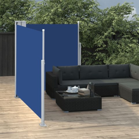 Zwijana markiza boczna, 140 x 600 cm, niebieska Zwijana markiza boczna, 140 x 600 cm, niebieska