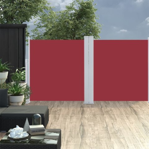 Zwijana markiza boczna, czerwona, 120 x 600 cm Zwijana markiza boczna, czerwona, 120 x 600 cm