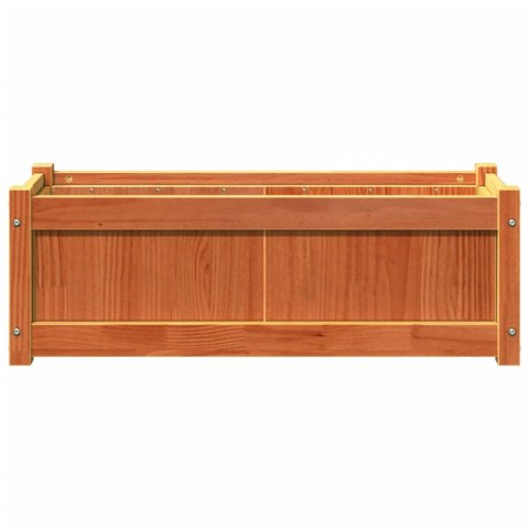 Donica ogrodowa, woskowy brąz, 90x31x31 cm, lite drewno sosnowe Donica ogrodowa, woskowy brąz, 90x31x31 cm, lite drewno sosnowe