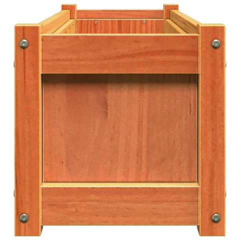 Donica ogrodowa, woskowy brąz, 90x31x31 cm, lite drewno sosnowe Donica ogrodowa, woskowy brąz, 90x31x31 cm, lite drewno sosnowe
