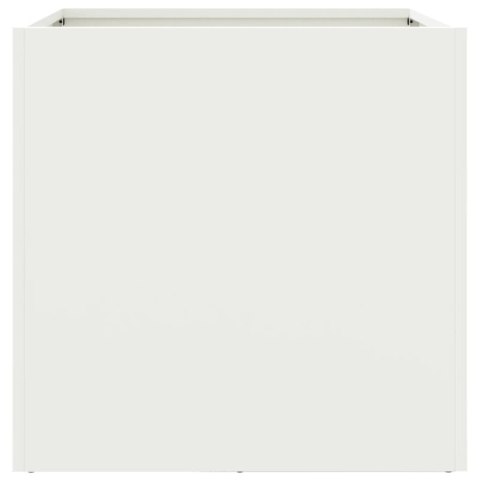 Donica, biała, 49x47x46 cm, stal Donica, biała, 49x47x46 cm, stal