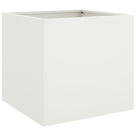 Donica, biała, 49x47x46 cm, stal Donica, biała, 49x47x46 cm, stal