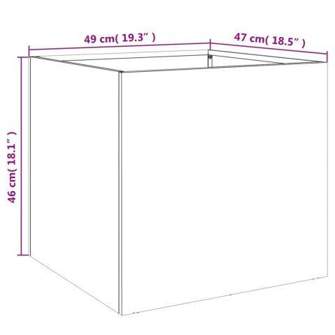 Donica, biała, 49x47x46 cm, stal Donica, biała, 49x47x46 cm, stal