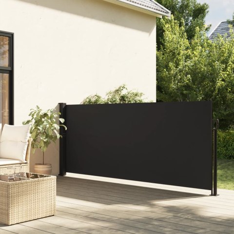  Zwijana markiza boczna, czarna, 120x500 cm