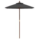  Parasol ogrodowy na drewnianym słupku, antracytowy, 196x231 cm