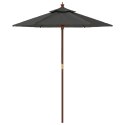  Parasol ogrodowy na drewnianym słupku, antracytowy, 196x231 cm