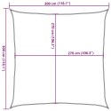  Żagiel przeciwsłoneczny, 160 g/m², jasnozielony, 3x3 m, HDPE