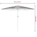  Parasol ogrodowy na stalowym słupku, brązowy, 268x268x226 cm