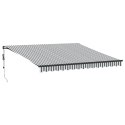  Automatyczna markiza z LED, antracytowo-biała, 400x300 cm