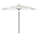  Parasol ogrodowy na stalowym słupku, biały, 288x288x225 cm