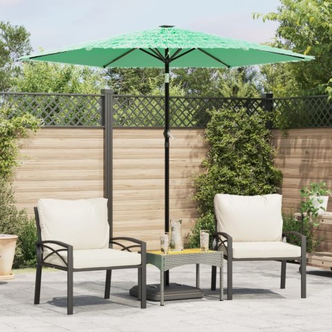  Parasol ogrodowy na stalowym słupku, zielony, 223x223x213 cm