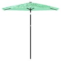  Parasol ogrodowy na stalowym słupku, zielony, 223x223x213 cm