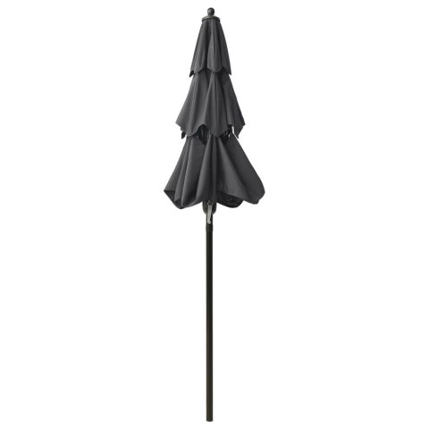 3-poziomowy parasol na aluminiowym słupku, antracytowy, 2 m 3-poziomowy parasol na aluminiowym słupku, antracytowy, 2 m