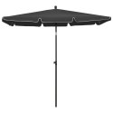 Parasol ogrodowy na słupku, 210x140 cm, antracytowy