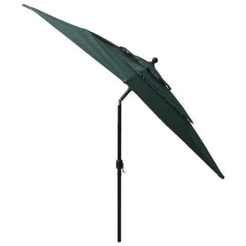 3-poziomowy parasol na aluminiowym słupku, zielony, 2,5x2,5 m 3-poziomowy parasol na aluminiowym słupku, zielony, 2,5x2,5 m