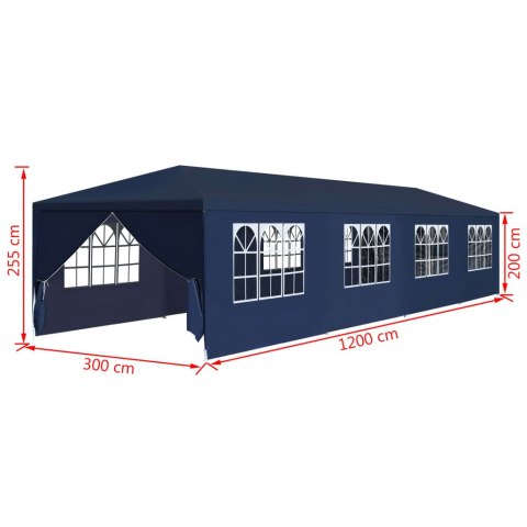 Namiot ogrodowy, 3 x 12 m, niebieski Namiot ogrodowy, 3 x 12 m, niebieski