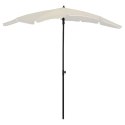  Parasol ogrodowy na słupku, 200x130 cm, piaskowy