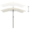  Parasol ogrodowy na słupku, 200x130 cm, piaskowy