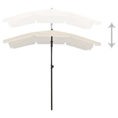 Parasol ogrodowy na słupku, 200x130 cm, piaskowy Parasol ogrodowy na słupku, 200x130 cm, piaskowy