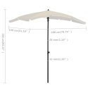  Parasol ogrodowy na słupku, 200x130 cm, piaskowy