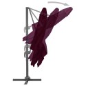  Parasol wiszący z aluminiowym słupkiem, 300x300 cm, bordowy