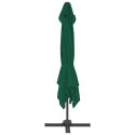  Parasol wiszący z aluminiowym słupkiem, 300x300 cm, zielony
