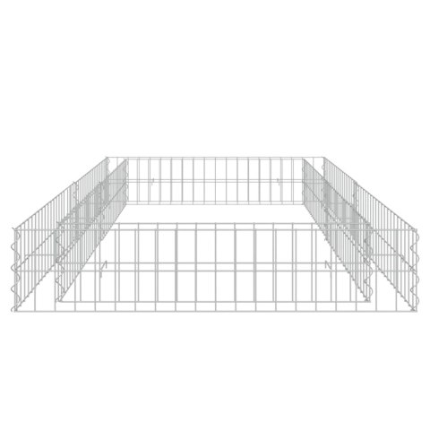 Podwyższona donica gabionowa, galwanizowana stal, 200x100x20 cm Podwyższona donica gabionowa, galwanizowana stal, 200x100x20 cm