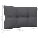  4-osobowa sofa ogrodowa z antracytowymi poduszkami, sosnowa