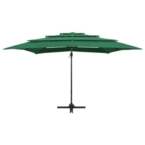 4-poziomowy parasol na aluminiowym słupku, zielony, 250x250 cm 4-poziomowy parasol na aluminiowym słupku, zielony, 250x250 cm