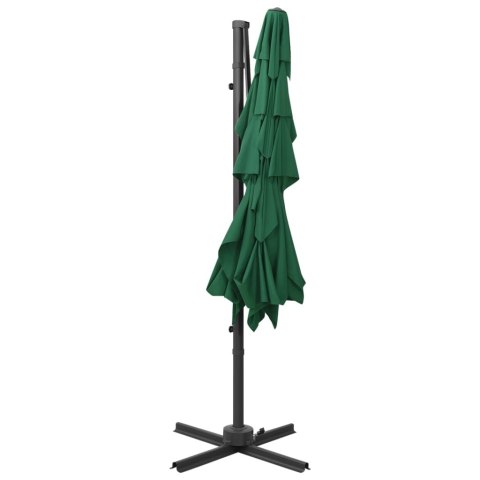 4-poziomowy parasol na aluminiowym słupku, zielony, 250x250 cm 4-poziomowy parasol na aluminiowym słupku, zielony, 250x250 cm