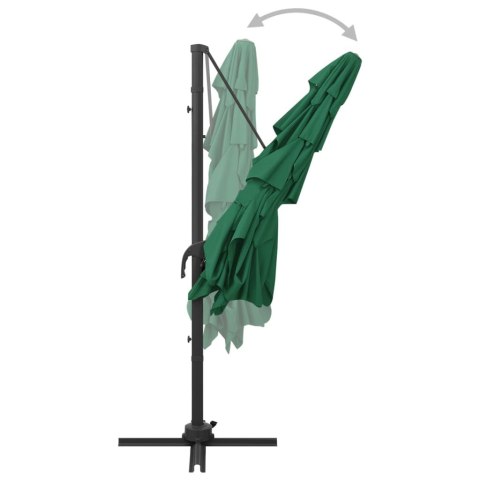 4-poziomowy parasol na aluminiowym słupku, zielony, 250x250 cm 4-poziomowy parasol na aluminiowym słupku, zielony, 250x250 cm